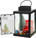 Roowest Christmas in Heaven Decor Memorial Lantern Empty Rocking Chair with LED Candle Mini Christmas Tree Shiny Boxes Ornament in Memory of Loved Ones Save A Seat DIY Memorial Gift(13 Pcs)