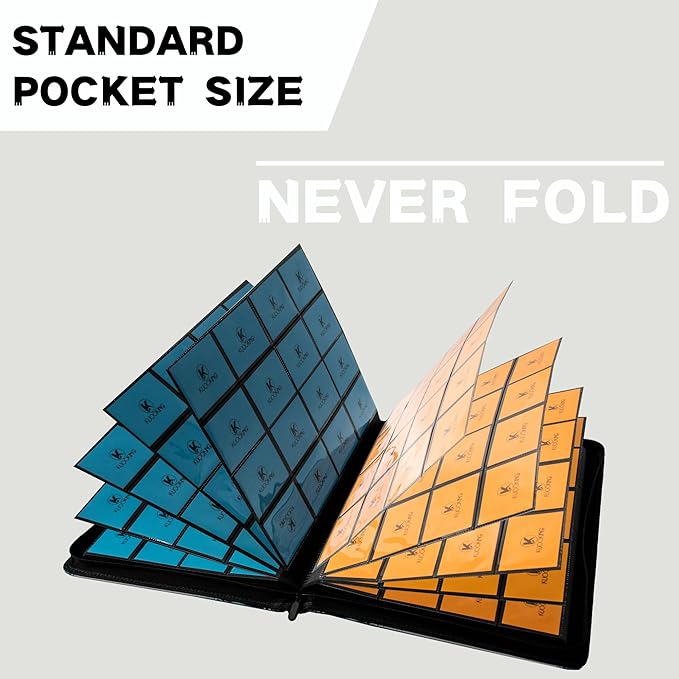 1600+ Pockets Trading Card Binder, 16-Pocket Card Ablum Compatible with MTG,Sports Cards & Other Standard Size Trading Card (WHITE)
