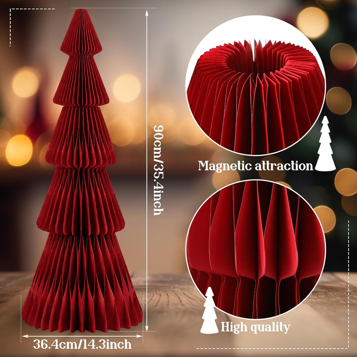 fullhawl 3ft red 3d honeycomb extra large paper shown in use