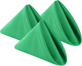 Cloth Napkins 17x17 inch Washable Polyester Dinner Napkins Soft Table Napkins for Wedding Party Dining Banquet(Emerald,50PCS)