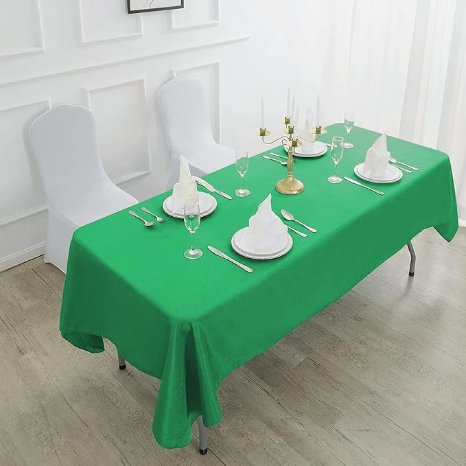 120 inch Round Tablecloth Washable Polyester Table Cloth Decorative Table Cover for Wedding Party Dining Banquet（120 inch,Emerald）