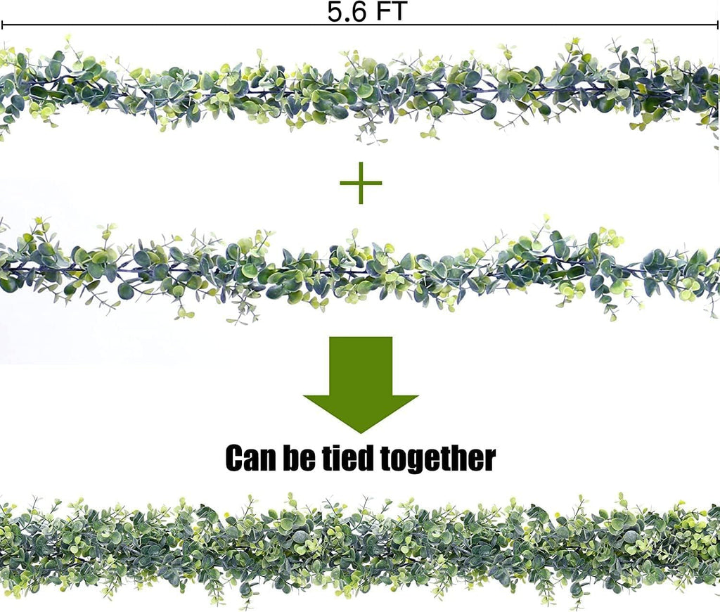 sggvecsy artificial eucalyptus garland 8 pack fake eucalyptus, package contents