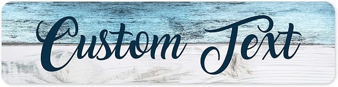 Custom Sign, Custom Street Sign, 11 Font Colors, 13 Font Styles, 4 Hole Options, 22 Sizes, 12x48 Inches, Rust Free DiBound, Fade Resistant, Made in USA by My Sign Center (Coastal)