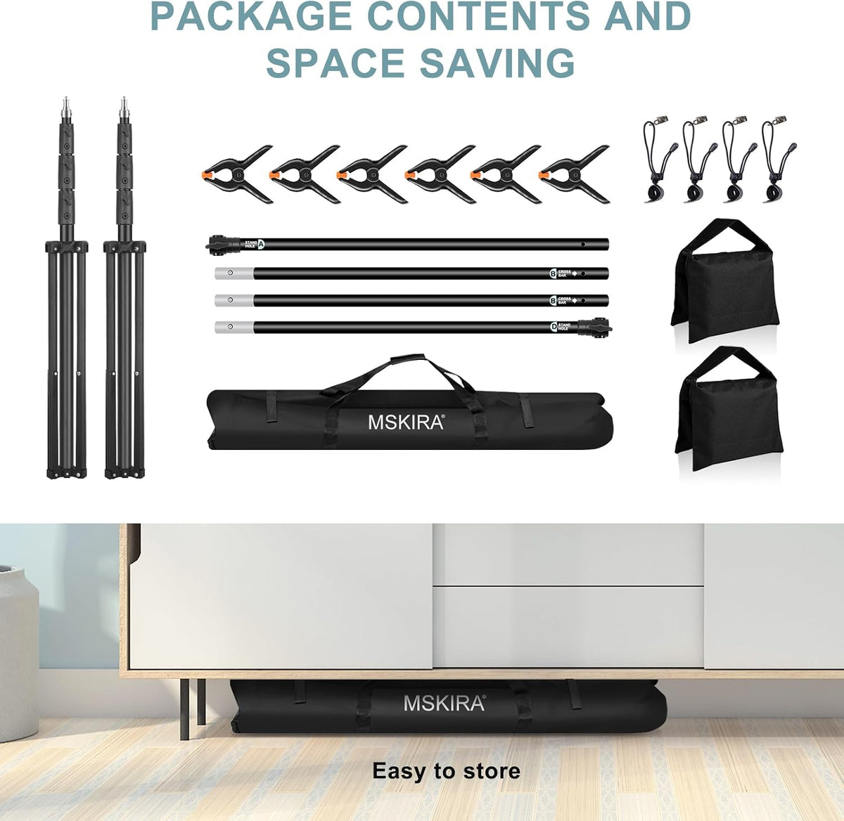 10.2 x 10Ft Heavy Duty Backdrop Stand, Adjustable Support System Kit