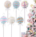 LANGXUN 6pcs Lollipop Candy Land 2025 Xmas Birthday Party Wedding Suppiles Decoration, Hanging Candy Cane Christmas Tree Décor, Christmas Decorative Hanging Ornaments Crafts