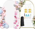 7.2ft wedding arch backdrop stand and white cover, main product view