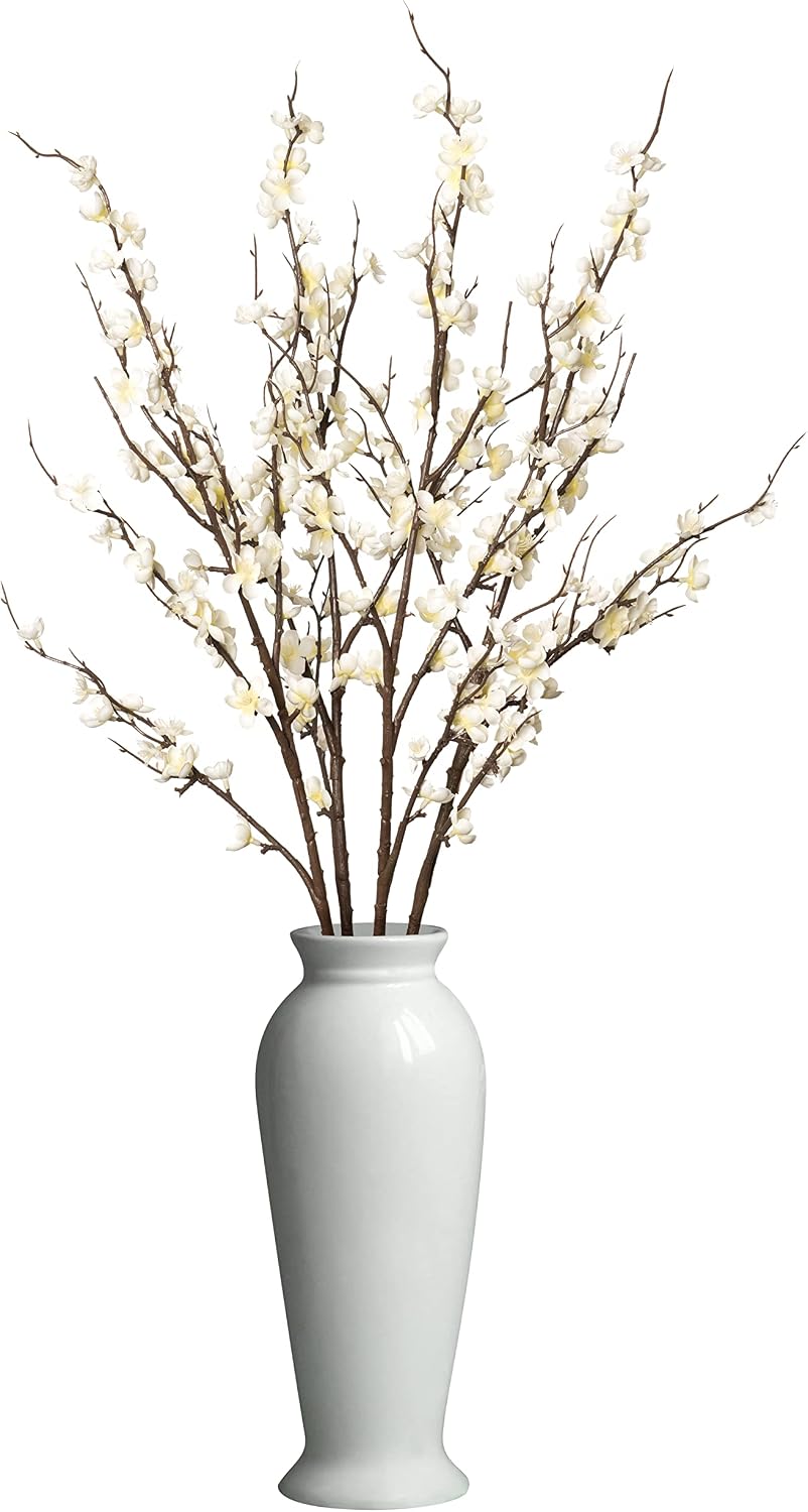 ammyoo 4pcs cherry blossom branches artificial flowers for, view 9