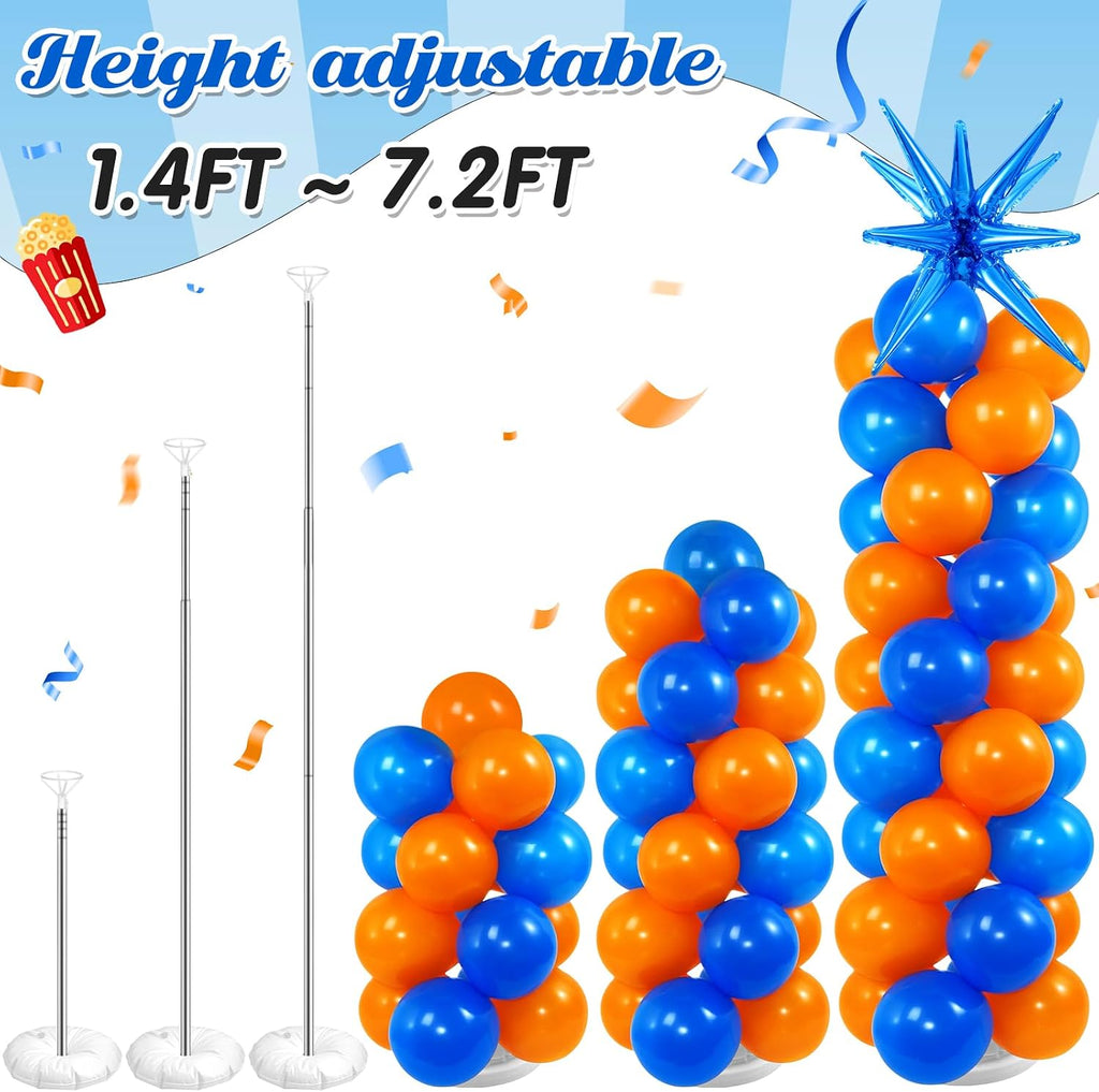 sosation 2 set blue orange party decor cartoon on a desk or shelf