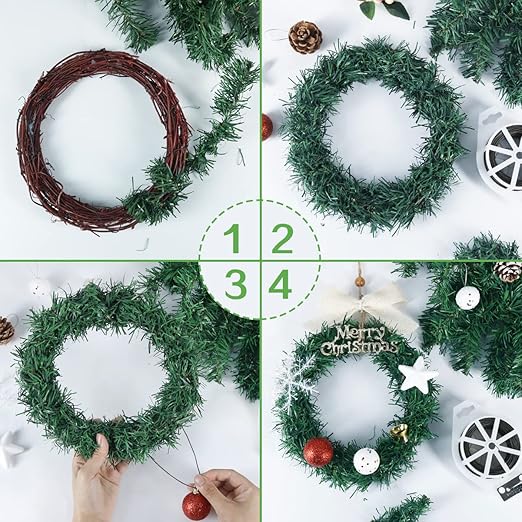 Tenn Well 22 Gauge Floral Wire, 328 Feet Soft Christmas Wreath Wire with Built-in Cutter for Flower Arrangements, Christmas Ornaments, Wreath Making, Garlands and Crafts (Black)