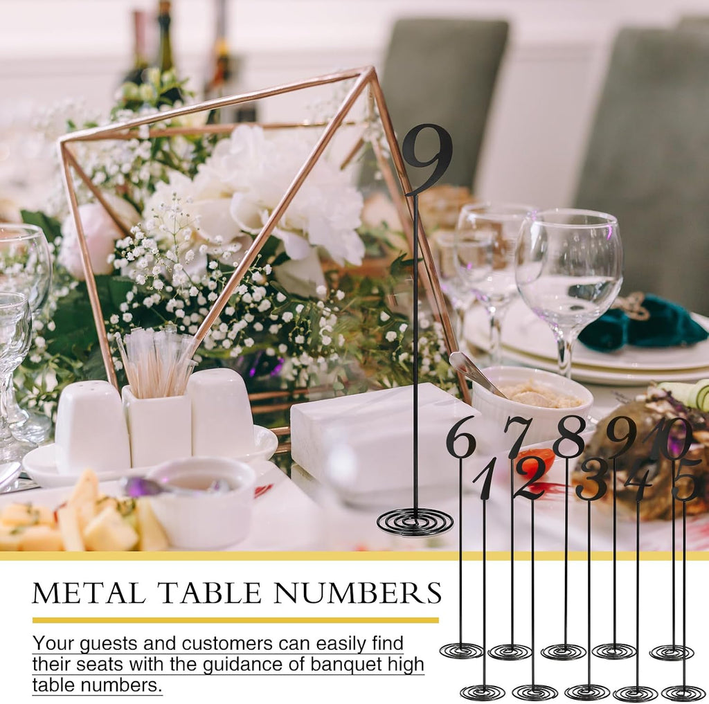 therwen 20 pcs metal table numbers 1-20 table, package contents