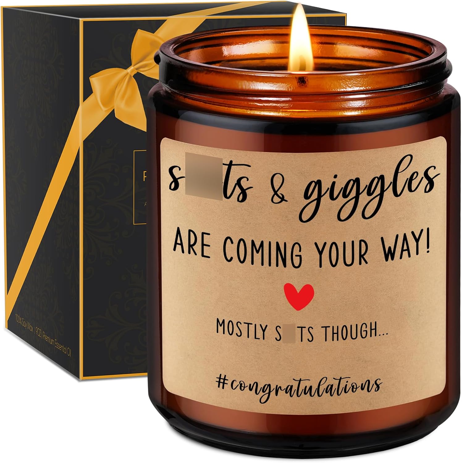Miracu Funny Baby Shower Candle, New Parents Gifts for Couples, Unique Mom and Dad Gifts for New Parents, Expecting Mom to be - Fathers Day, Boy Baby Announcement, Congratulations Pregnancy Couple