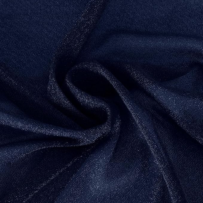 Fall Navy Blue Wedding Arch Draping Fabric 1 Panel 29" × 20FT Sheer Drapes Outdoor Curtain for Wedding Ceremony Baby Bridal Shower Arch Ceiling Backdrop Decor