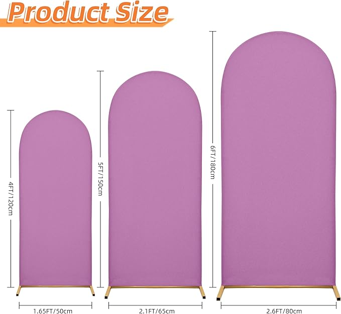 Wedding Arch Cover 4FT Arch Backdrop Cover Spandex Fitted Arch Cover for Round Top Chiara Backdrop Stand Covers for Wedding Birthday Party Baby Shower Banquet Ceremony Decoration