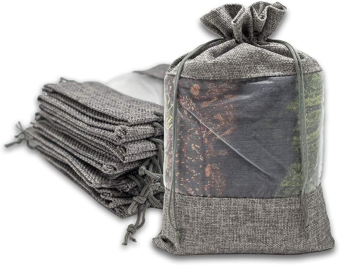 jute burlap & sheer organza gift bags w., main product view