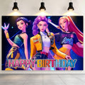 Cartoon Birthday Party Decorations,Happy Birthday Banner Backdrop for Birthday Party Supplies 59 * 39 inches