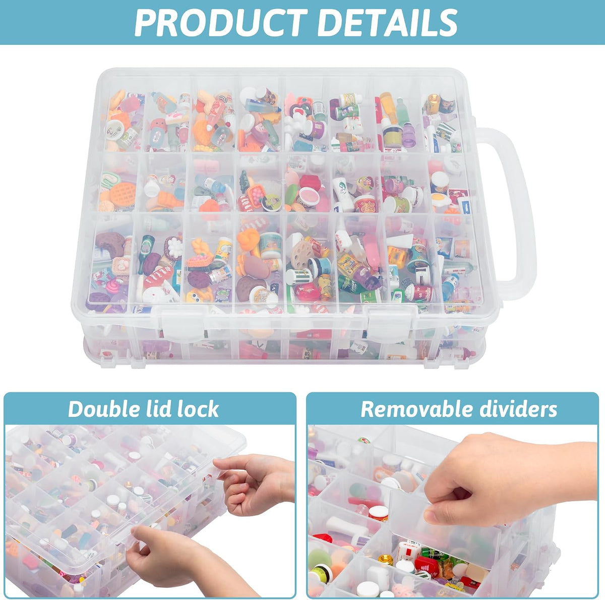 48 slots mini brand storage case with mini shown in use