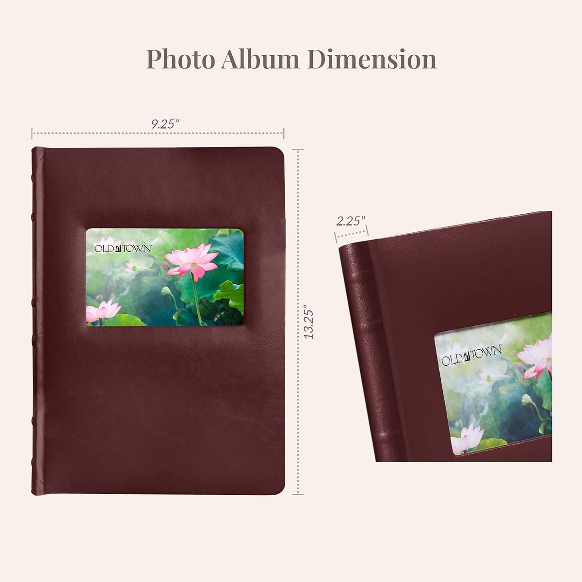 Old Town 2-Pack Bonded Leather Photo Albums, Multi Size Photo Album 5x7 &...