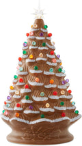 casafield hand painted ceramic christmas tree, gingerbread 18-inch, main product view