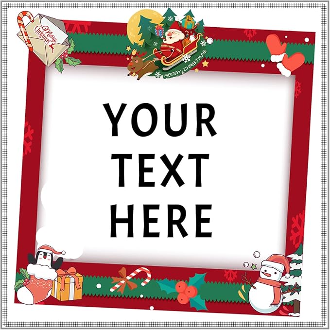 100-1000pcs Custom Stickers Merry Christmas Stickers Personalized Labels Adhesive Xmas Decorative Envelope Seals Stickers for Cards Gift Boxes(VSquare-10)