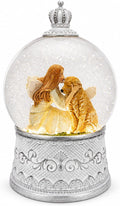 Dog Memorial Gifts for Loss of Dog Sympathy Gift, Snow Globe with Auto Swirling Glitter & 6H Timer, Battery or USB Powered, Dog Passing Away Gifts for Home Decor