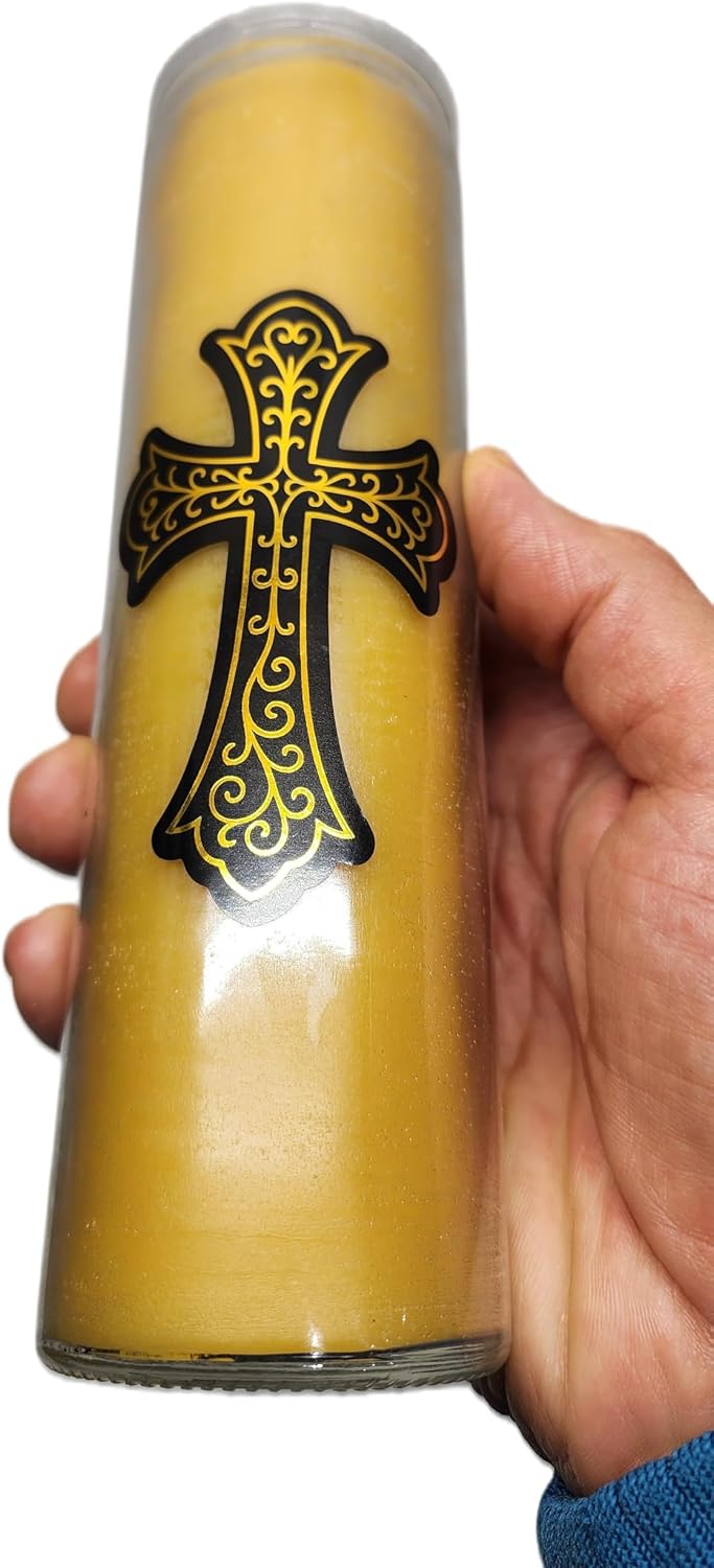 100 Percent Beeswax Candles, 2 Vigil Meditation Prayer Alter, Burns up to 100 Hours. The 100% Beeswax Used, Comes from Local Beekeepers in The USA Hypoallergenic