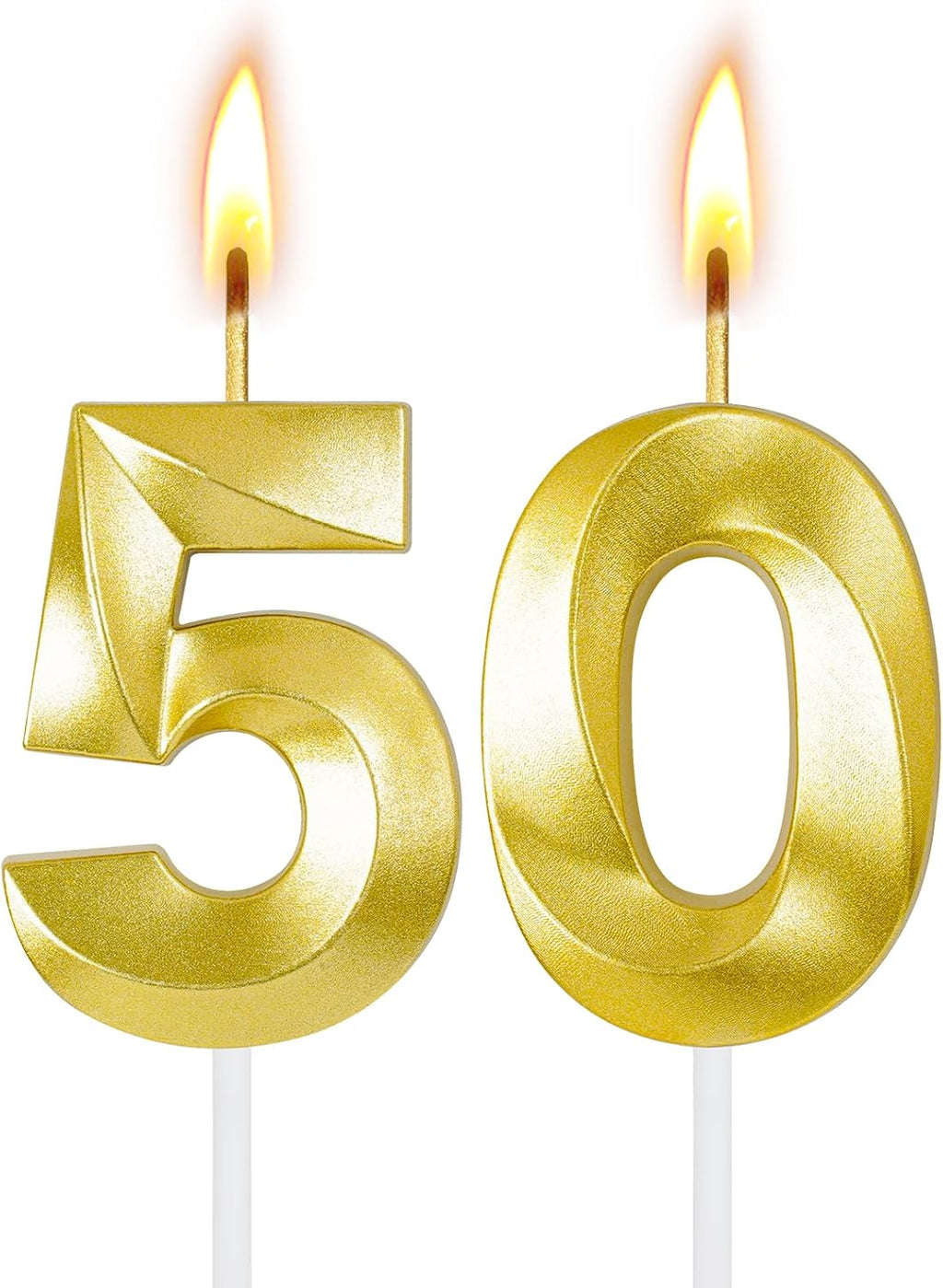 50th Birthday Candles for Cake,Birthday Decorations for Him Her,Number Candles for Cake Toppers Party Anniversary