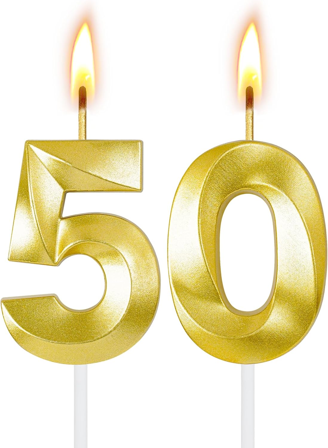 50th Birthday Candles for Cake,Birthday Decorations for Him Her,Number Candles for Cake Toppers Party Anniversary