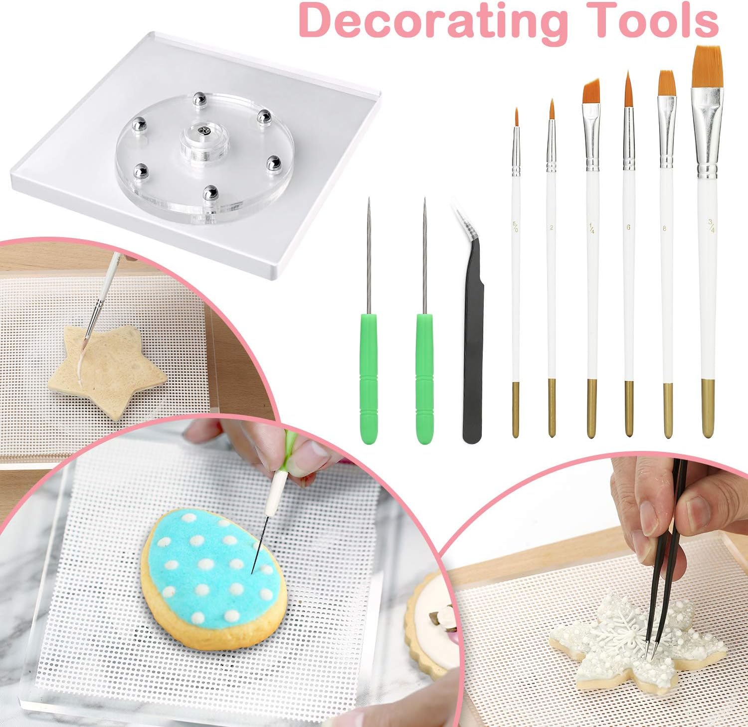 Kasmoire 188pcs Cookie Decorating Supplies Kit(ALL-IN-ONE),with 12pcs holiday cookie cutter,Mixing Tools,Piping Tools,Decorating Tools and 100pcs Cookies Bags for Beginners and Decorator