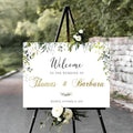 Welcome Sign Wedding, Welcome To Our Beginning Wedding Sign, Greenery Floral Theme Wedding Sign Decoration, Reserved Table Signs For Wedding, Signs For Wedding