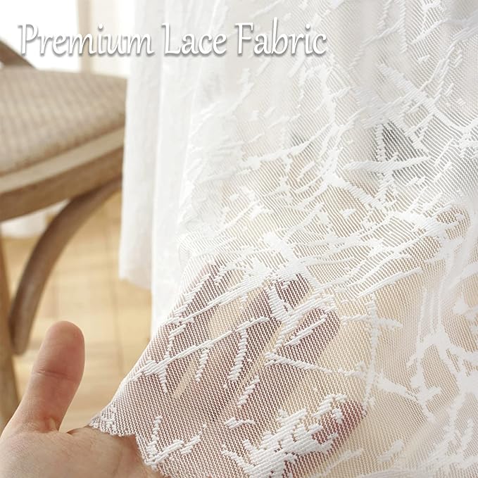 Jeloris Round Lace Tablecloth with Elegant Scalloped Bottom for Any Special Event Such as Wedding, Birthday Party, Baby Shower, Anniversary (60 inch, Style 3)