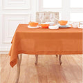 Solino Home Linen Tablecloth 60 x 90 Inch - Classic Hemstitch 100% Pure Linen Pumpkin Table Cloth for Rectangle Tables - Machine Washable Tablecloth for Fall, Autumn, Halloween, Thanksgiving, Holiday