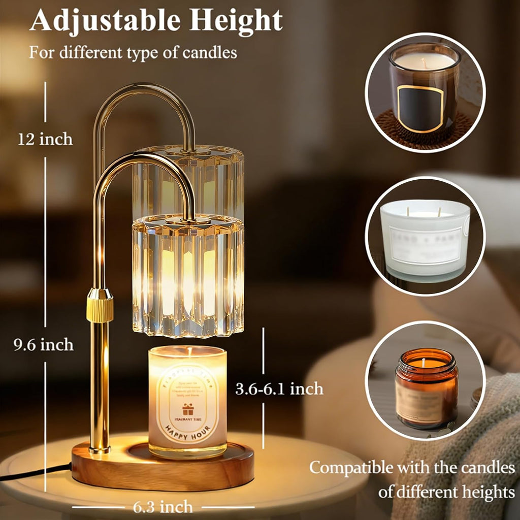 Lukasa Candle Warmer Lamp, with Timer Dimmer Adjustable Height, Home Decor, Room Decor, Wax Melt Warmer for Candles, Gifts for Mom, Gifts for Mother's Day, Birthday Gifts for Women