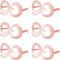 90th Birthday Glasses - 6 Pairs Rose Gold 90 Years Old Glasses with Rhinestones Frame, Funny Plastic Costume Photo Booth Props for 90th Anniversary Party Decorations