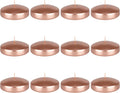 Mega Candles 12 pcs Unscented Rose Gold Floating Candles, Hand Poured Wax Candle 3 Inch Diameter, Home Décor, Wedding Receptions, Centerpieces, Occasions, Events, Festivities, Meditations, Spas