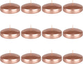 Mega Candles 12 pcs Unscented Rose Gold Floating Candles, Hand Poured Wax Candle 3 Inch Diameter, Home Décor, Wedding Receptions, Centerpieces, Occasions, Events, Festivities, Meditations, Spas