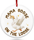 TEEZWONDER Christmas Funny Goose Gifts for Mom from Daughter Son - Ceramic Christmas Ornaments 2025 for Tree Decorations - Mother in Law New Mom Gifts for Xmas Decorations, Stocking Stuffers for Women