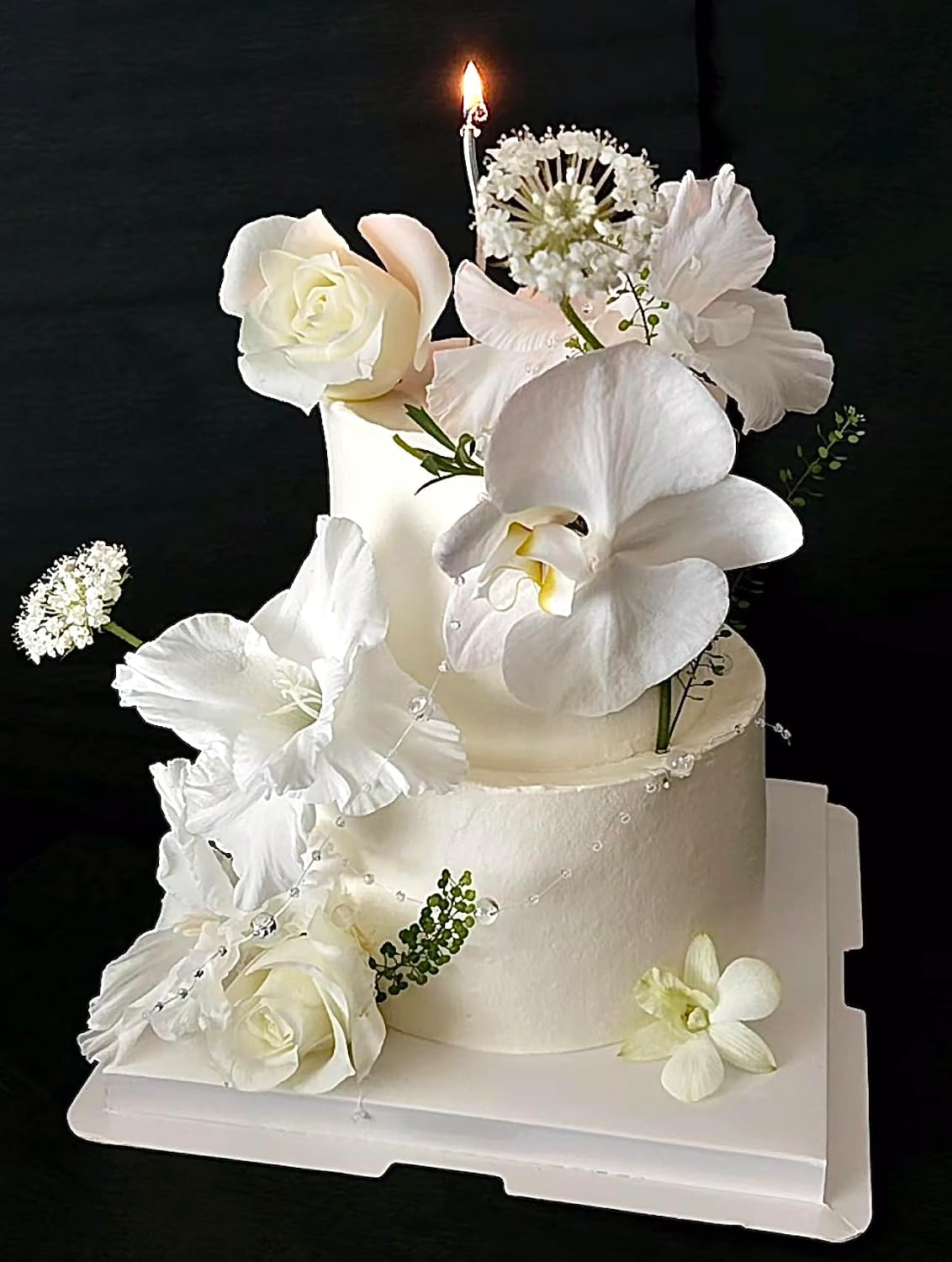 2 Tiers 4" 6" Fake Cake 4 Inch Tall Fake Birthday Cake Rounds Styrofoam Cake Dummies Set for Birthday, Wedding, Baby Shower Display