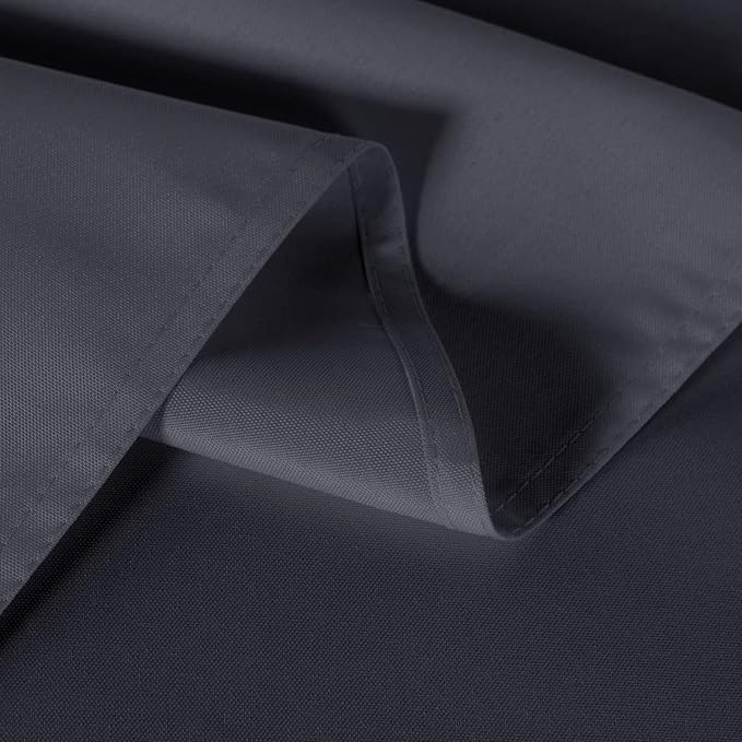 sancua 2 Pack Dark Grey Tablecloth 60 x 102 Inch, Rectangle 6 Feet Table Cloth - Stain and Wrinkle Resistant Washable Polyester Table Cover for Dining Tables, Buffet Parties and Camping