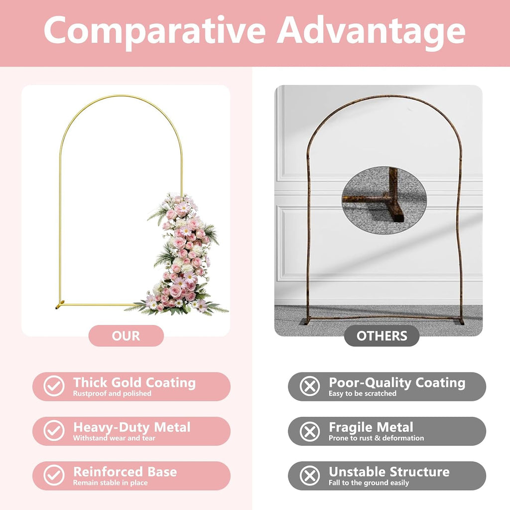 metal arch backdrop stand, 7.2ft+6ft balloon arch stand, close-up detail