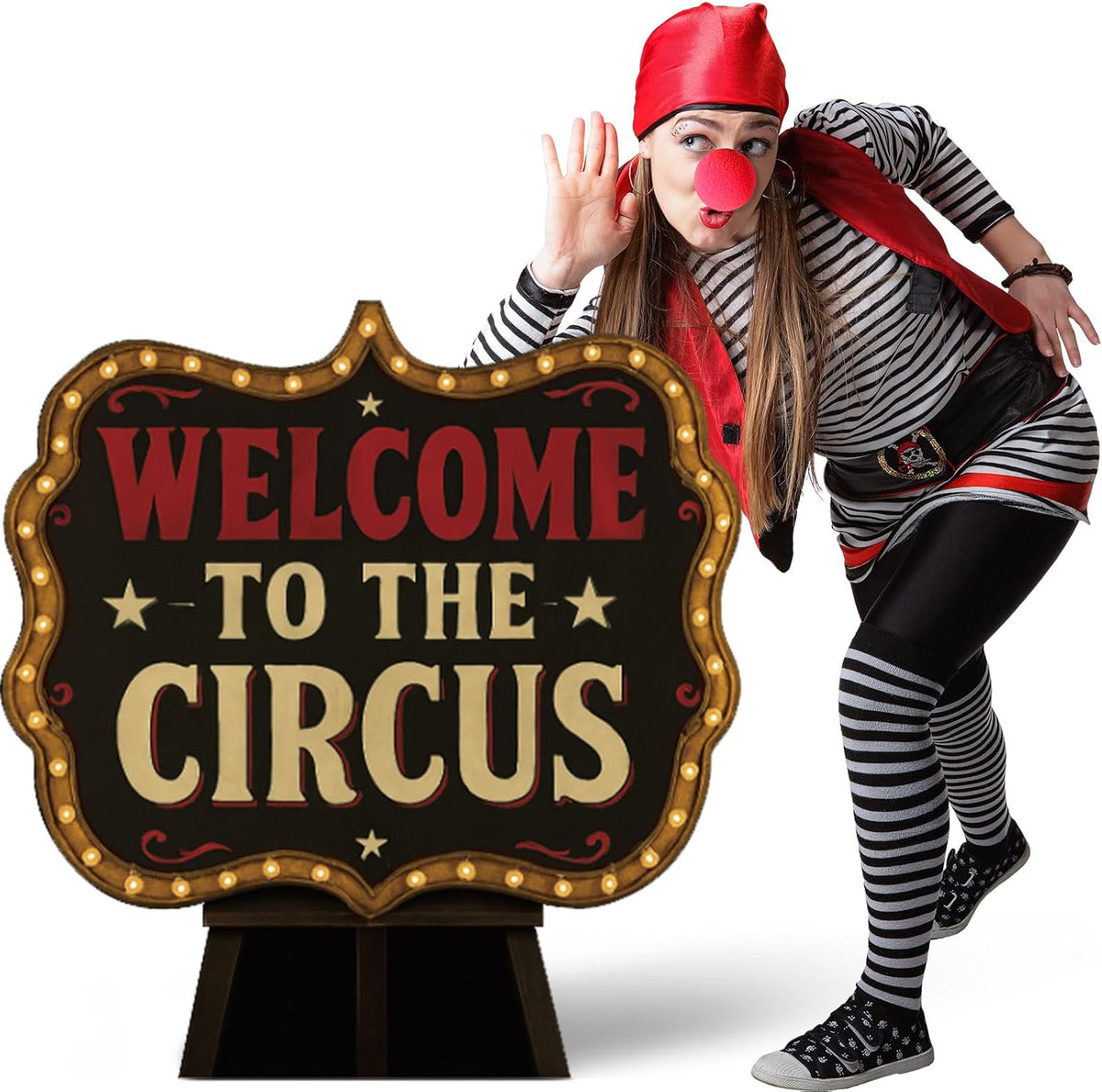 Roowest 4 Feet Welcome to The Circus Stand up Cardboard Cutout