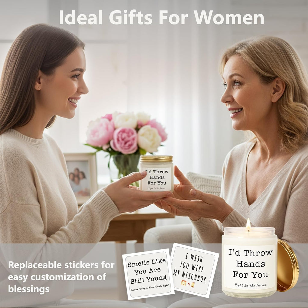 Gifts for Women, Birthday Gifts for Women, Unique Friendship Gift for Womens, Best Friend, Her, Sister, Bestie, Girlfriend, Mom, Funny Scented Candle with Replaceable Stickers