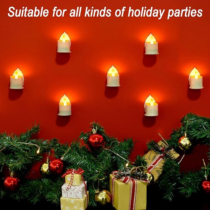 HL Flameless Candles with Remote Timer, 100+Hours Rechargeable Waterproof Battery Operated Tea Lights with Charging Base, Yellow LED Votive Floating Candles for Festival Wedding Home Party Decor-6pcs