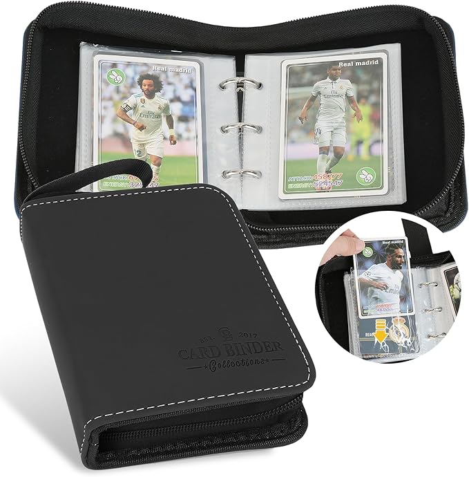 Trading Card Binder, Card Collection Binder Album Folder with 80 Side Loading Pockets, 1 Pocket Trading Card Album Folder for TGC,MTG, Baseball Cards, Yugioh