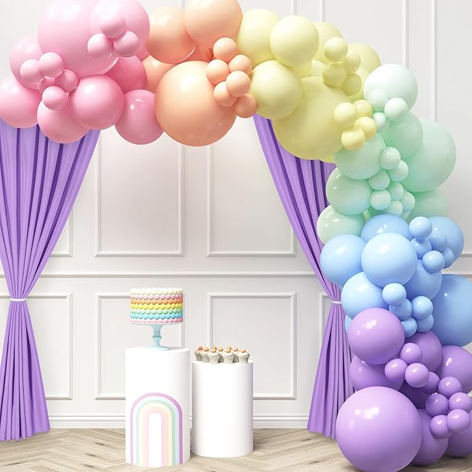 DWCN 10x7 FT Backdrop Curtains for Parties, Photography Backdrop Drapes with Rod Pockets for Wedding Decorations Stage Birthday Family Gatherings, 2 Panels 5ft x 7ft, Lavender