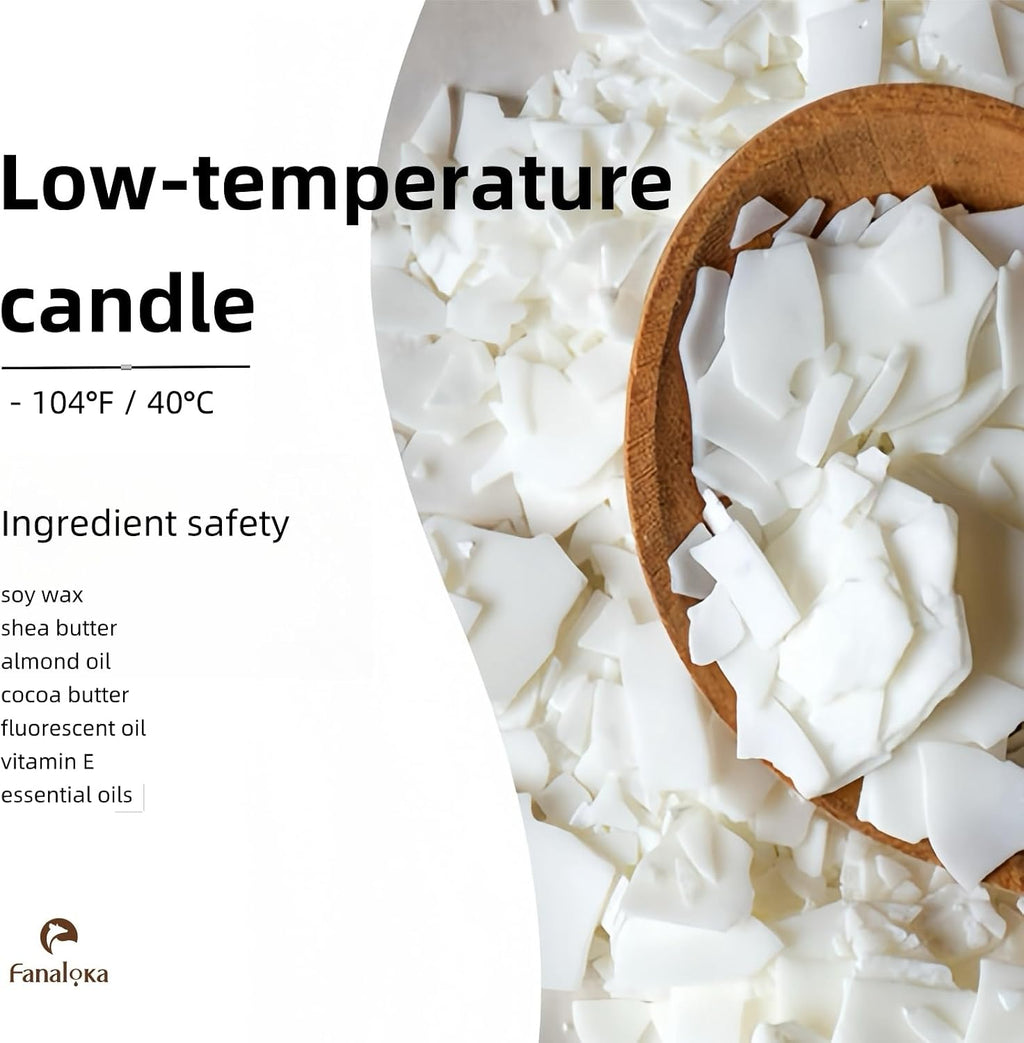 Mini 60g * 6 Pack UV Fluorescent Soy Wax Low Temperature Candles, Low Heat Body Safe Candle for Night Party, Unscented (104 °F (40°C))