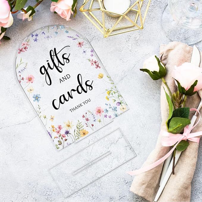 2 Pcs Wedding Decor, Ceremony Sign, Wedding Sign for Reception & Event Party,Bridal Shower Decorations, Wedding Table Decor Accessories for Anniversary And Event 5x7 Inch
