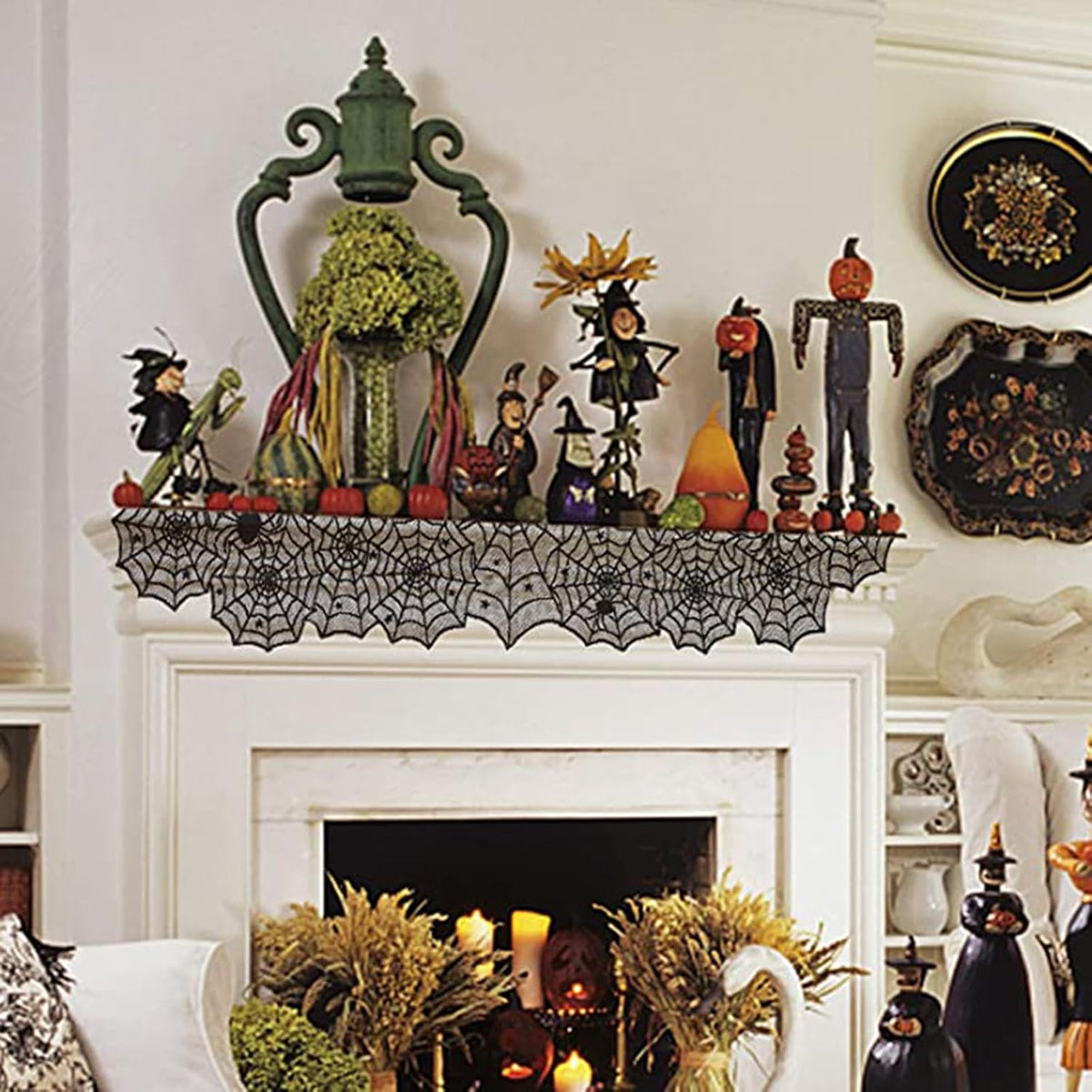 Halloween Table Runner 6 Pieces 18 x 72 Inch for Halloween Decor - Vivid Poly...