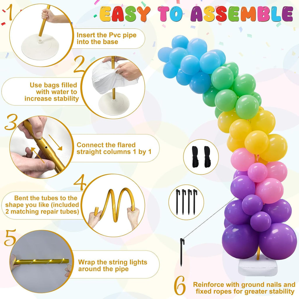 aerwo balloon arch stand, bendable balloon arch kit, package contents