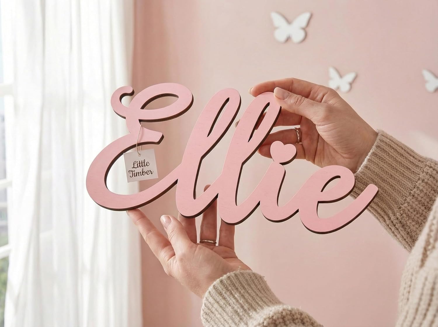 Custom Name Sign with Thematic Decorative Wall Shapes Nursery Name Sign, Personalized Baby Gifts Nursery Wall Decor Baby Name Sign Wooden Name Sign for wall Name Wall Decal
