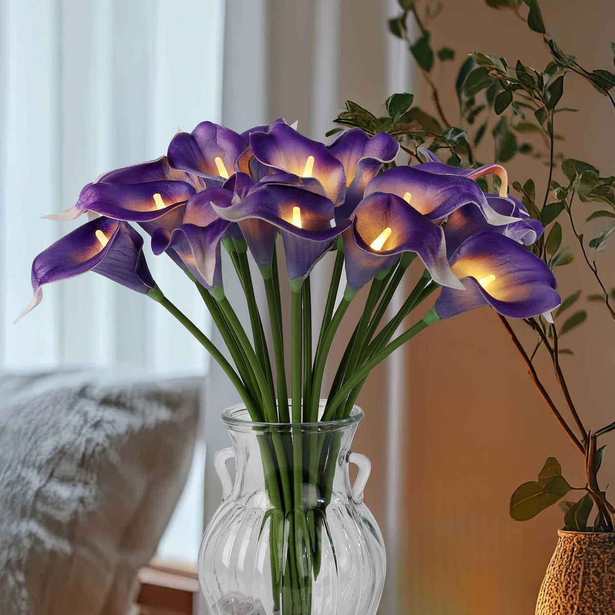 homeseasons led calla lily lamp,20 real touch artificial, main product view